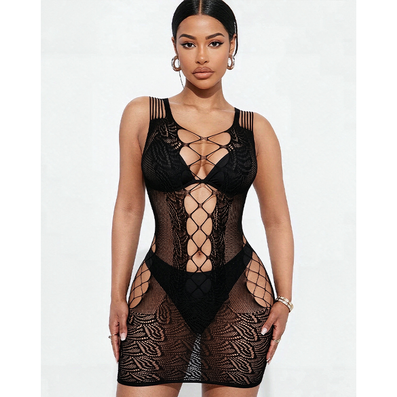 Lingerie sexy, roupa de dormir - Sexy Mesh Sheer Bodycon Dress avaliação e preço